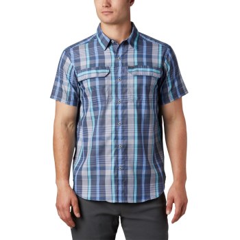 Columbia Silver Ridge 2.0 Multi Plaid Short Sleeve, Camisa Azules Multicolor Para Hombre | 854723-JL